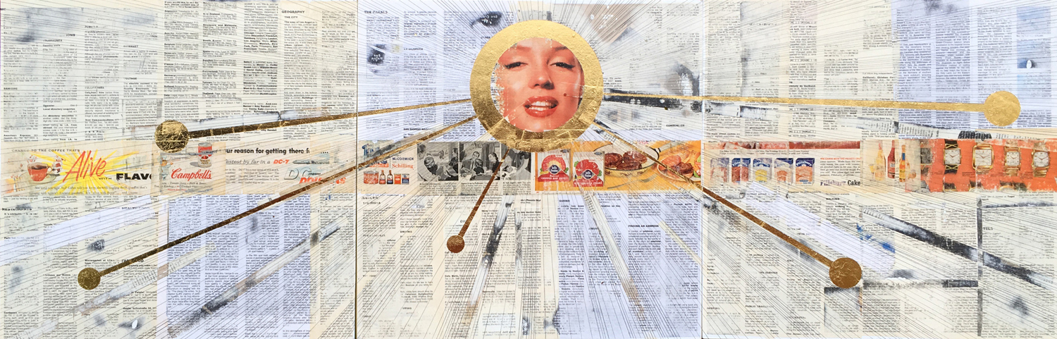 Collage auf Gesso Board