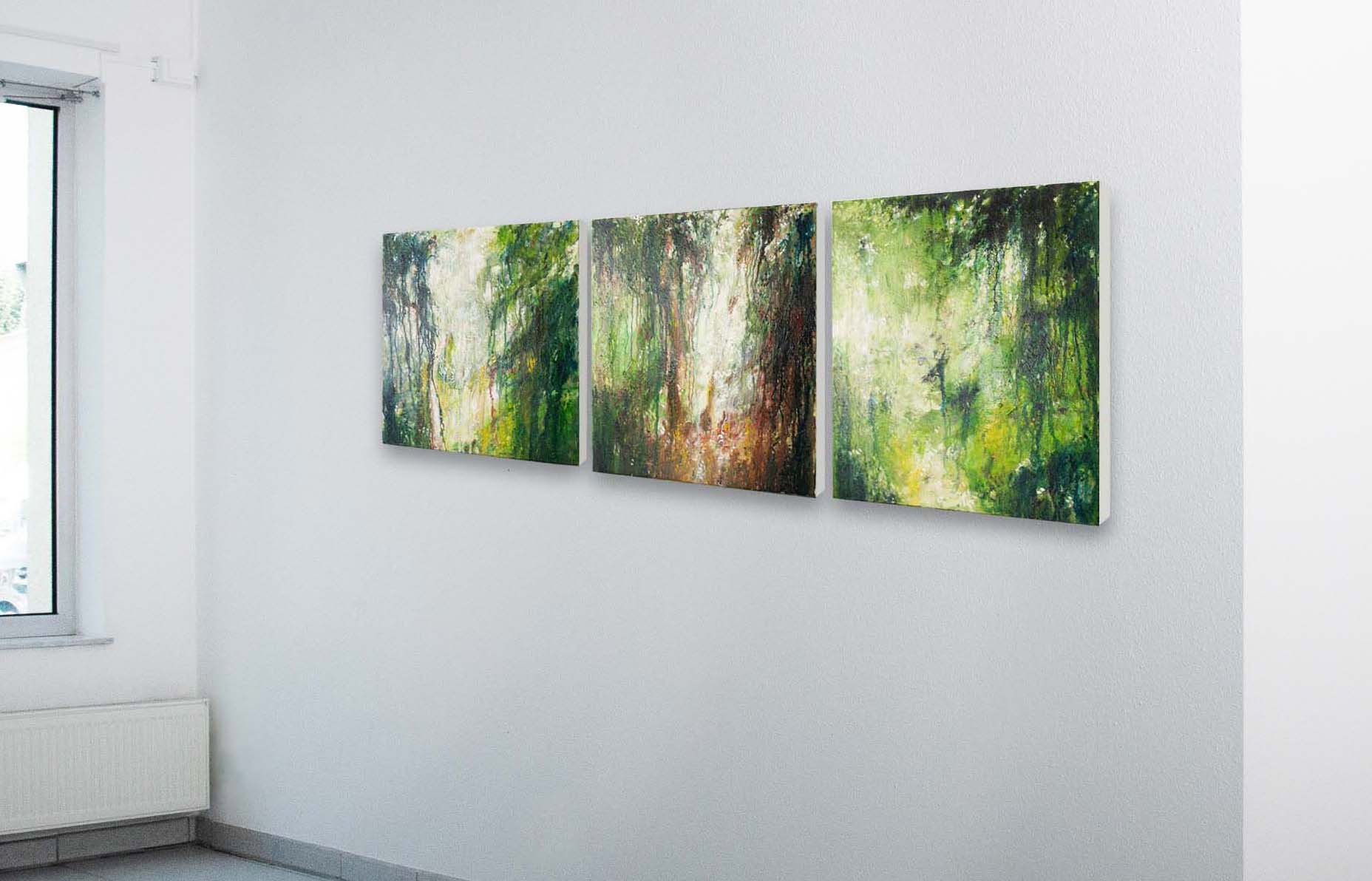 Drei Waldlichtungen Drei Waldlichtungen. Öl auf Leinwand.